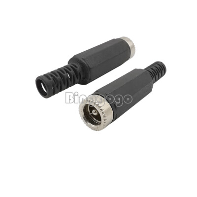10Pcs DC Power Female Jack Socket Welding Soldered Barrel Connector 5.5x2.1mm D