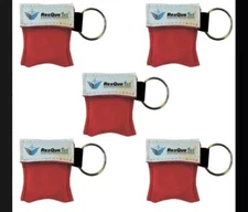 NEW CPR Face Mask Key Chain Kit - Face Shield Masks ( 5-pack )