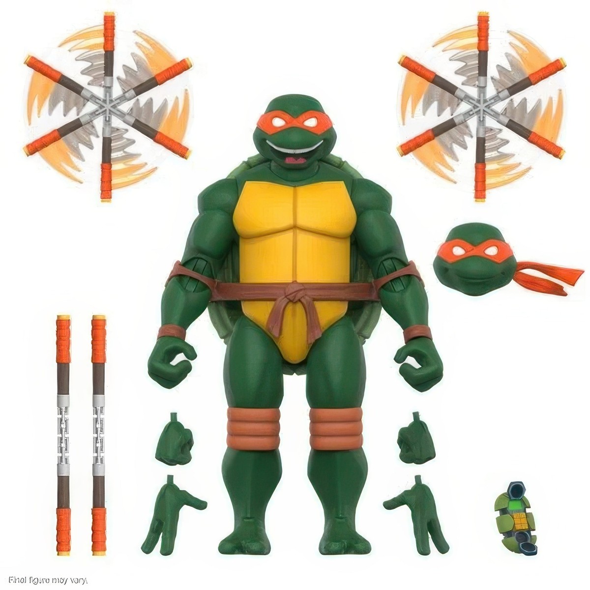 廃盤　UNBOX リアルヘッド TMNT Michelangelo タートルズ REAL×HEAD リアルヘッド Unbox Industries RxH x TMNT ソフビ