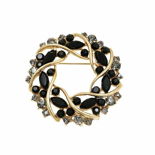 Flower Garland Brooch Pin Crystal Rhinestone Dress Pins Brooches Women's Jewelry - Picture 6 of 18
