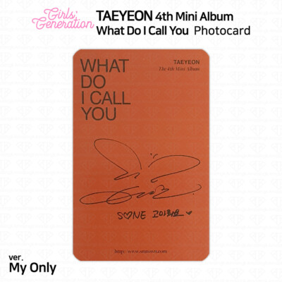 SNSD Taeyeon 4th Mini Album What Do I Call You Official