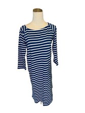 Gap Maternity Dress M Blue White Stripe