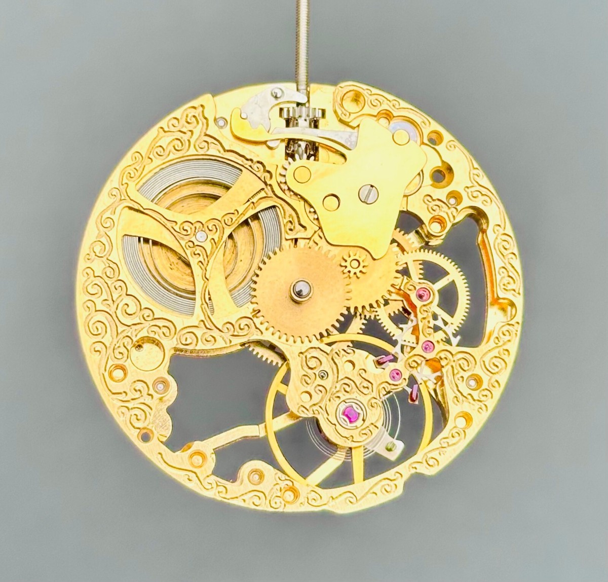egg バニティ GENUINE ETA UNITAS 6498 MOVEMENT 17 JEWELS SKELETON GOLDEN