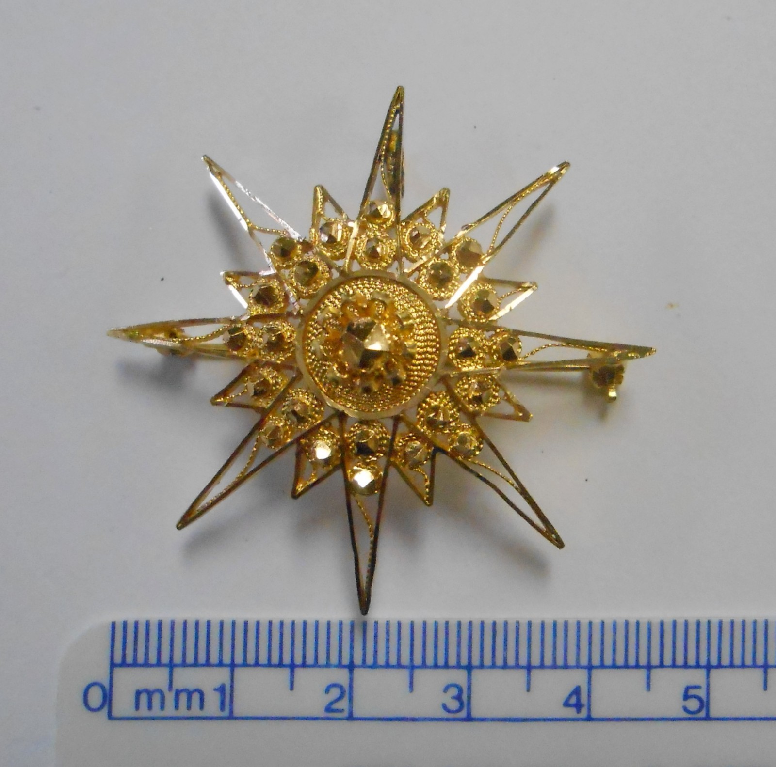 20K Solid High Yellow Gold Middle Eastern Ornate … - image 2