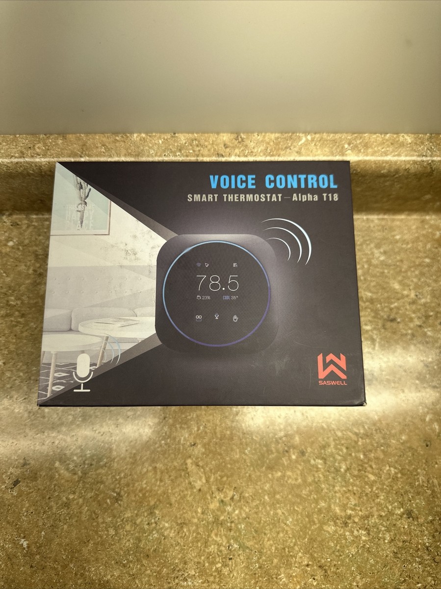 SASWELL Alpha Smart Thermostat with Voice Control, Connected Control 