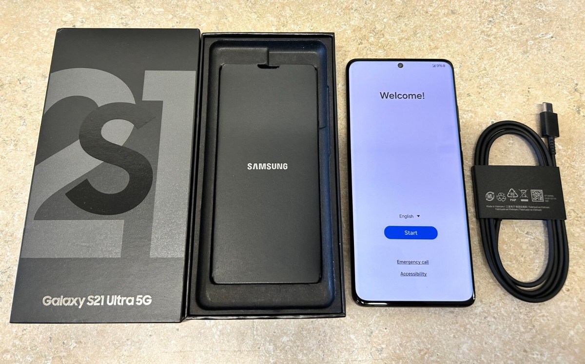 Samsung Galaxy S21 Ultra 5G G998U 128GB Unlocked GSM CDMA In-Box