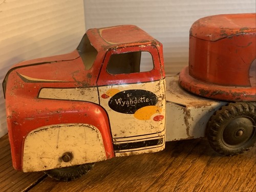 VTG Wyandotte Trucking Pressed Steel Auto Transport Car-a-van Carrier - Picture 6 of 12
