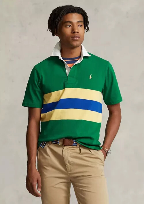 POLO RALPH LAUREN CLASSIC FIT STRIPED JERSEY RUGBY SHIRT