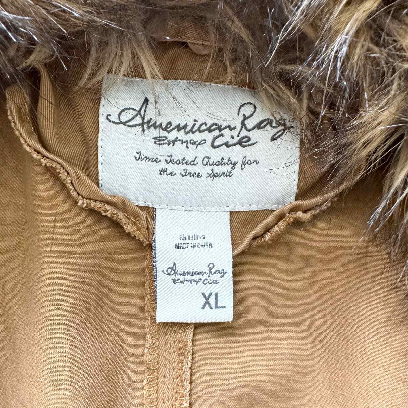 American Rag Cie Sleeveless Brown Jacket with Fau… - image 4