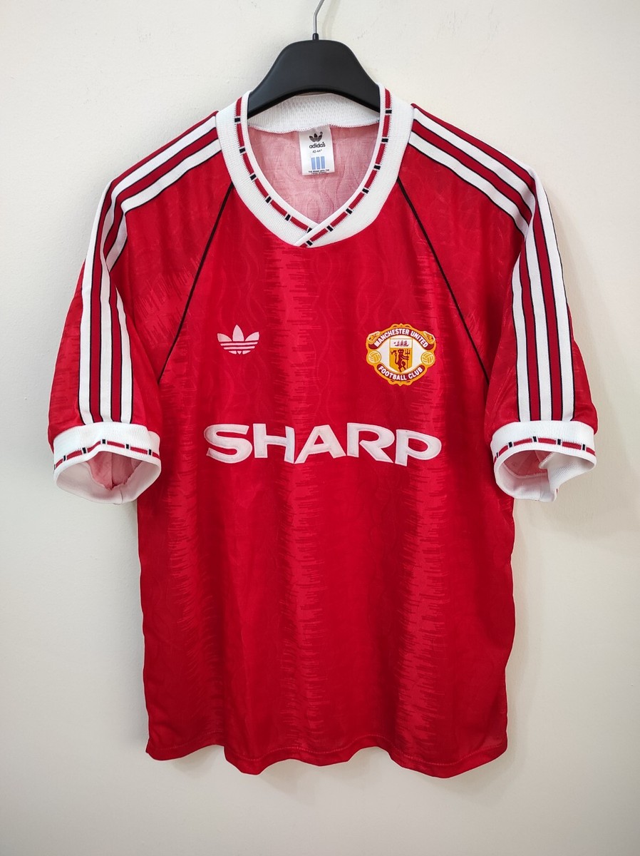 MANCHESTER UNITED 1990-1992 Sharp camiseta shirt trikot