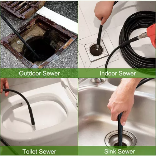 30M Sewer Jetter Kit for Pressure Washer Cleaner Hose 5800PSI NPT 1/4" Hose - Picture 5 of 11