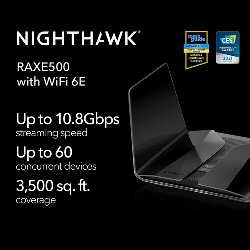 Netgear Nighthawk 12-Stream Wifi 6ERAXE500 AXE11000 Tri Band Wireless Router NEW - 第 3/6 張圖片