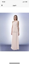 Bill Levkoff Bridesmaid Dress 991 Prom Wedding Long Gown One Shoulder Chiffon