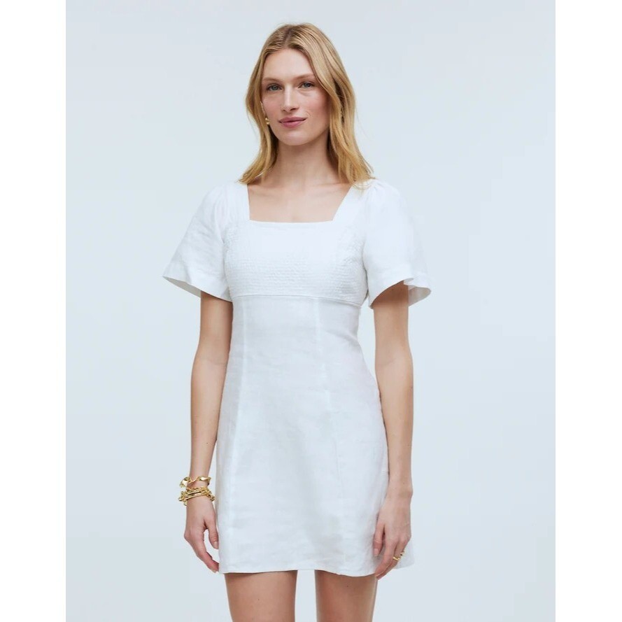 a line cocktail dress australia Akali Puff Sleeve A-line Mini Dress Oat
