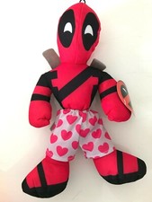 Deadpool Plush Toy in Pink Heart Pants . New. Large 14 inch. NWT Official Toy