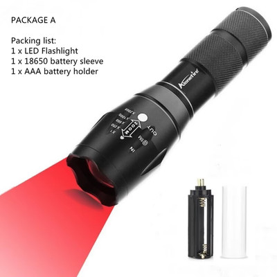 Zoom Red Light Flashlight Beekeeping Fishing Hotel Camera Blood Vessels Detector