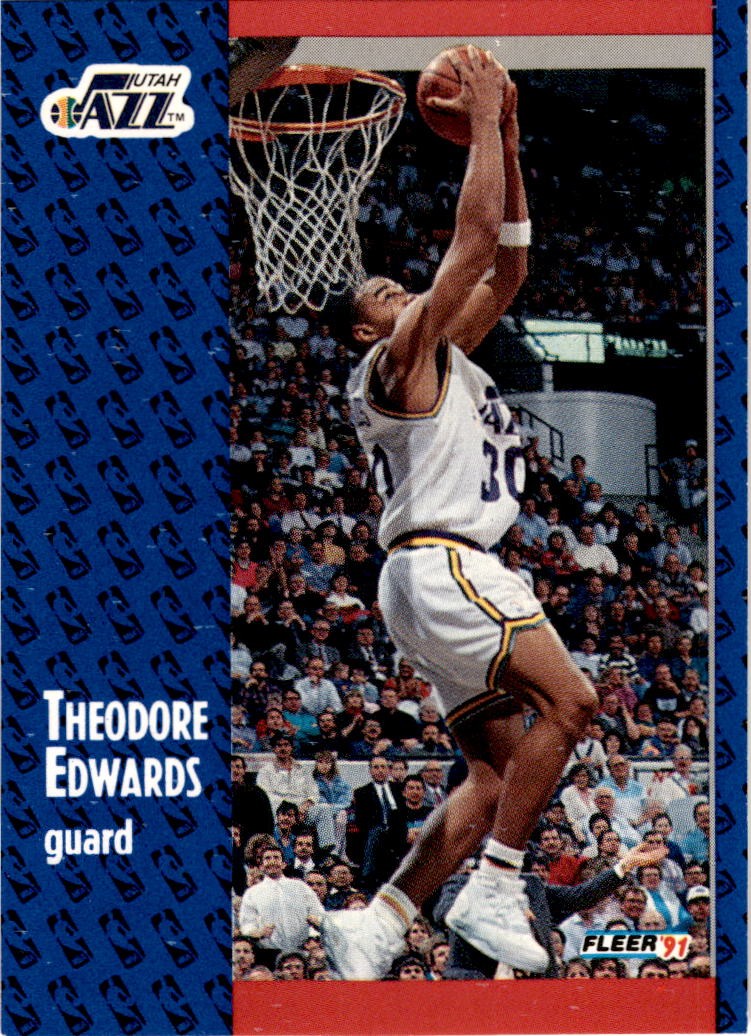 1991-92 Fleer #199 Theodore Edwards