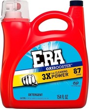 Era Oxibooster Liquid Laundry Detergent, 87 Loads, 154 fl oz, Concentrated NEW 0.11 per gallon