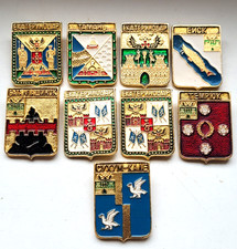 City coats of arms Kuban Region 9 RARE USSR Soviet russian badges pins