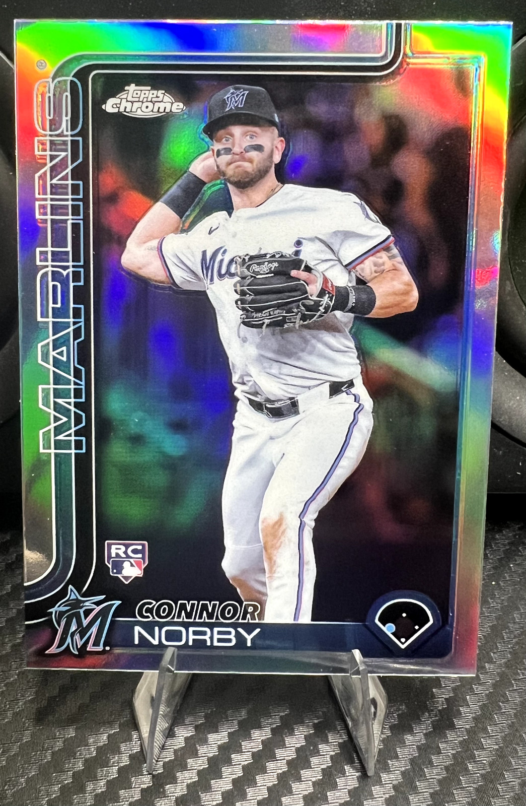 2025 Topps Chrome Connor Norby Refractor #199 (RC) Miami Marlins