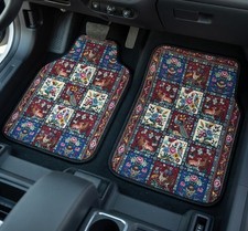 New Car Floor Mats Vintage Carpet Printed Universal 2 Front 2 Rear New Car Floor Mats Vintage Carpet Printed Universal 2 Front 2 Rear