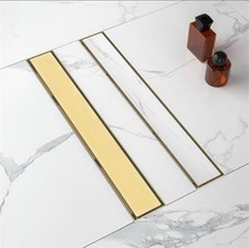 32-Inch Linear Shower Drain with Tile Insert Grate, SUS 304 Stainless Steel