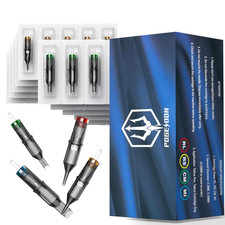 Poseidon Tattoo Cartridge Needles 50Pcs Assorted Mixed Size round Liner Shade...