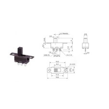 Mini Miniature Model Slide Switch On-OFF 2 Position SPDT 3 Pin Micro Toggle PCB
