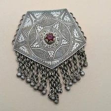 Kashmiri Pendant Vintage Tribal Jewelry (18498)