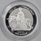 2019 1oz .999 Silver British Virgin Islands $1 Una and the Lion Coin in a Cap