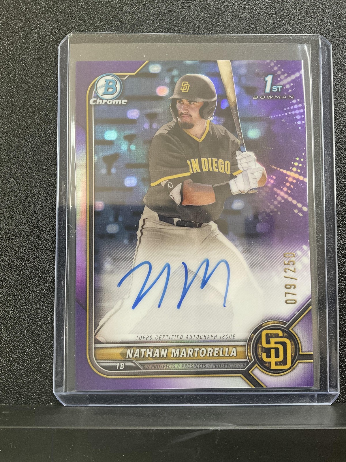 2022 Bowman Draft Nathan Martorella #CDA-NM Chrome Draft Pick Auto Purple /250
