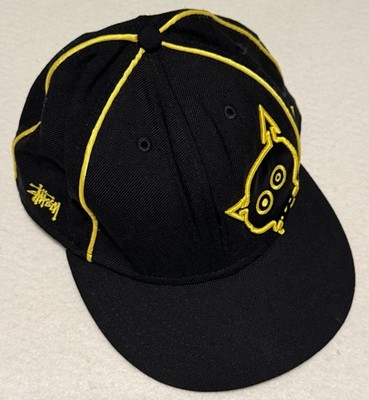 Stussy New Era 59FIFTY Fitted Hat 7 3/4  YellowSkull Logo Rare Streetwear Cap