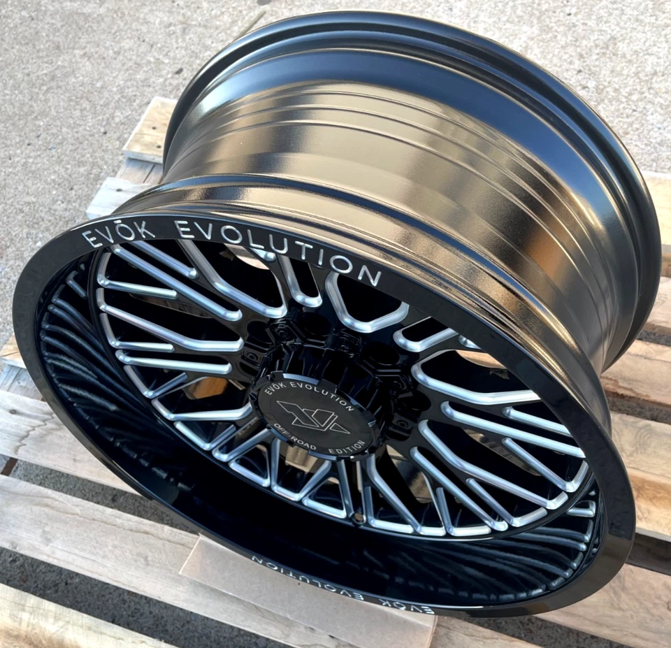 4x NEW 20X10 Evok EV506 Wheels & Tires Gloss Black Milled 8x170 Ford F250 F350 - Image 4 of 4