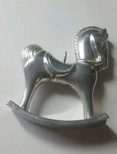 Vintage 1973 Sterling Silver R.M. Trush Rocking Horse Ornament