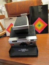 Vintage Polaroid SX-70 Instant Land Camera Alpha-Black-Case-Instructions