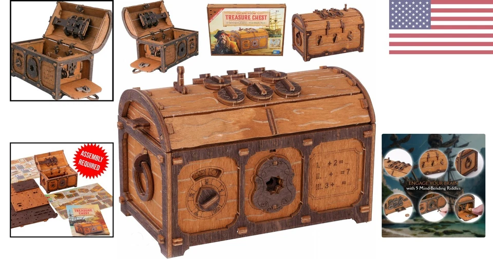 Pirates Puzzle Box: Ingenious 3D Escape Room Challenge for Adults and Giftings - Image 2 of 4