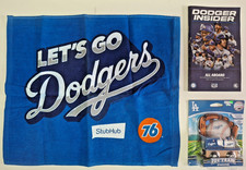 Los Angeles Dodgers - 2023 NLDS Lot - Dodger wooden Train, Rally towel, Playbill