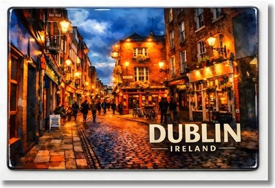 DUBLIN / IRLAND- TEMPLE BAR ,KÜHLSCHRANKMAGNET-FRIDGE MAGNET-SOUVENIR -170326