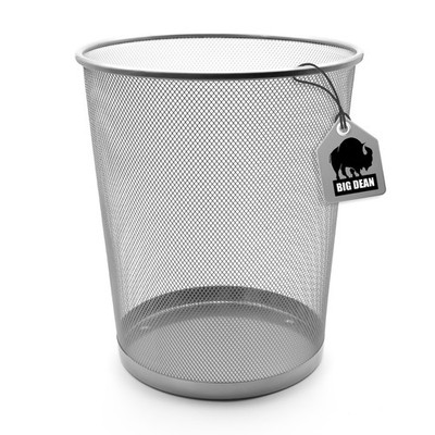 Papierkorb Büro Mülleimer Büro silber 20L Metall Trash Can Büro Mülleimer
