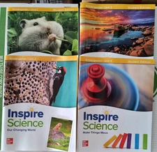 Inspire Science Grade K Units 1-4 Student Edition Workbook Set 