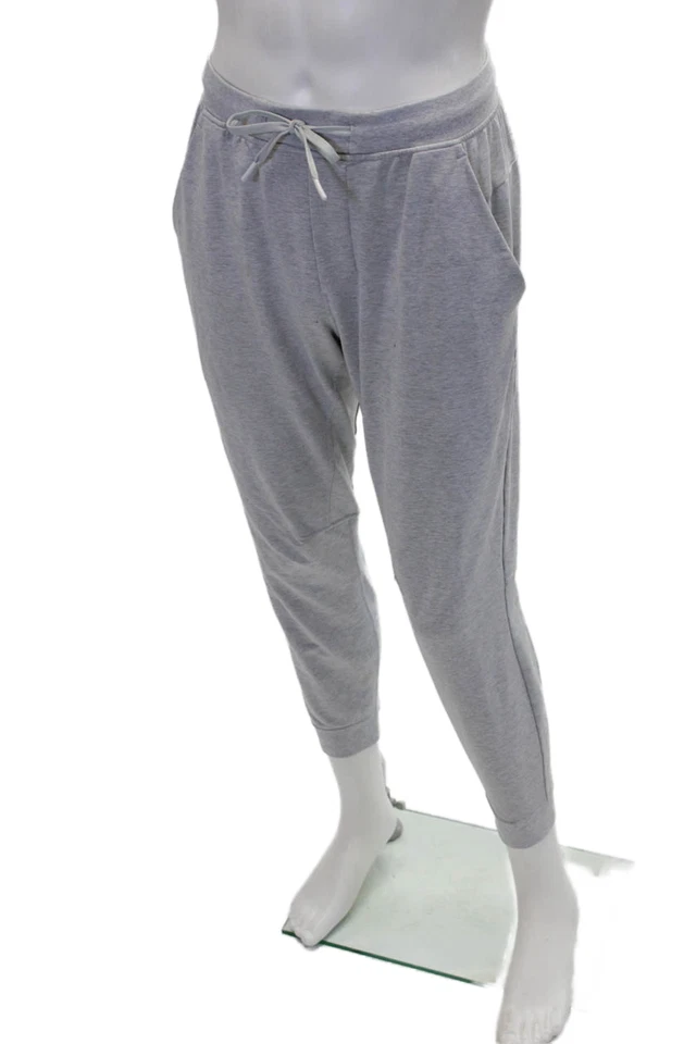 Pantalones deportivos informales Lululemon para hombre con bolsillo cordón cintura gris claro talla S Foto 2 de 4