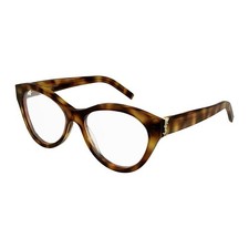 NEW Saint Laurent SLM96 003 Women Eyeglasses Havana Clear Demo Lenses