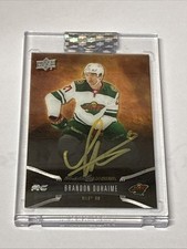 2021-22 Upper Deck Clear Cut Black Amber #BA-BD Brandon Duhaime RC Wild