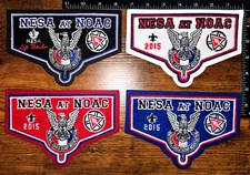 NESA at NOAC 2015 Life Member Chenille Patch Set 208/250 BSA OA Patch Set of 4