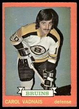 1973-74 O-Pee-Chee Carol Vadnais Boston Bruins #58