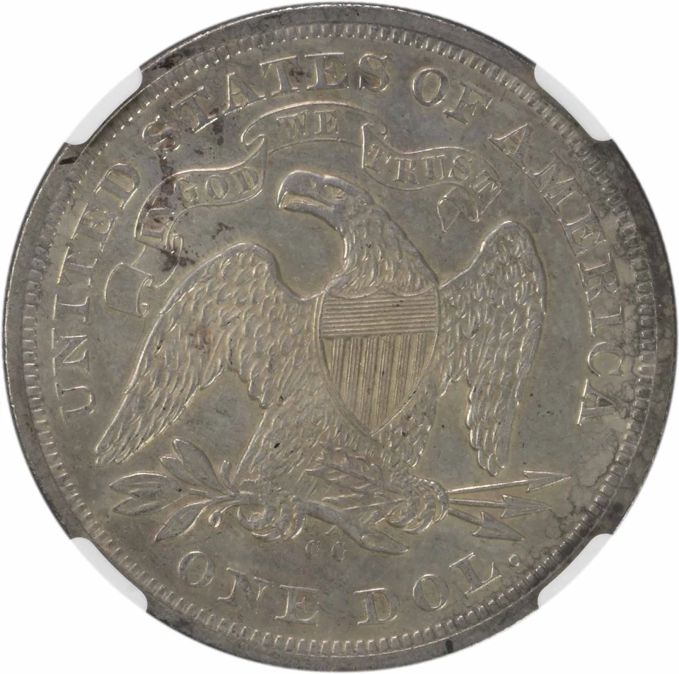 1872-CC Liberty Seated Silver Dollar Genuine (AU Details - Cleaned) NGC - Image 4 of 4