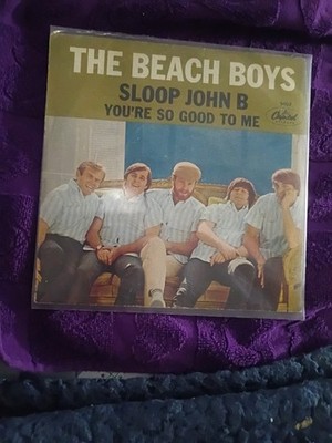 Beach Boys Sloop John B You're So Good To Me 7'' Record 45 Rpm 1966 Vg+/Vg+ Oop