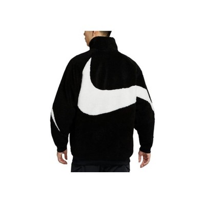 Nike Big Swoosh Reversible Boa Jacket 'Black' | eBay