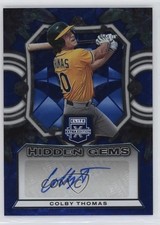 2023 Panini Elite Extra Edition Hidden Gems Blue Colby Thomas #HG-CTH Auto e1h