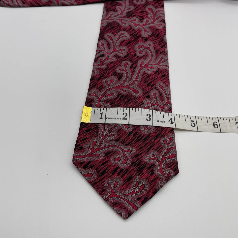 Corbata Bachrach Abstracta Retro Groovy Roja Seda Excelente Estado Foto 4 de 4